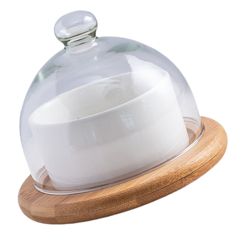 Set Mangkuk Salad Keramik deng - Plastic Dome Clear ulasan dan harga